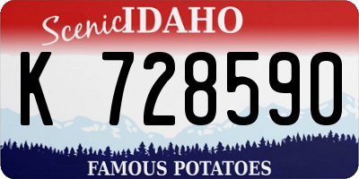 ID license plate K728590