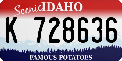 ID license plate K728636
