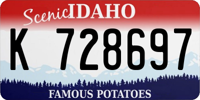 ID license plate K728697