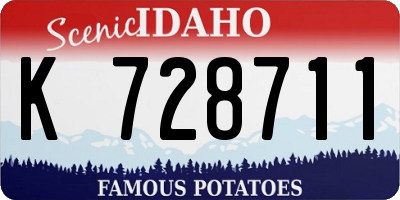 ID license plate K728711