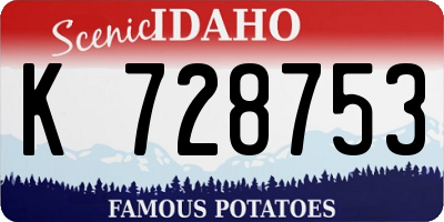ID license plate K728753