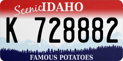 ID license plate K728882