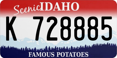 ID license plate K728885