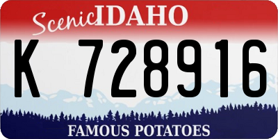 ID license plate K728916
