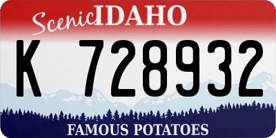 ID license plate K728932