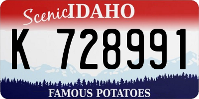 ID license plate K728991