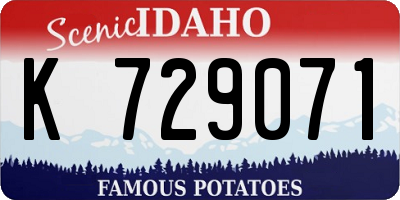 ID license plate K729071