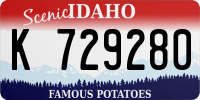 ID license plate K729280