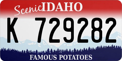 ID license plate K729282