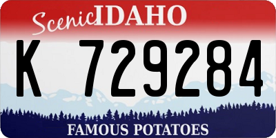 ID license plate K729284