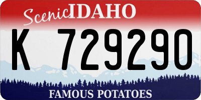 ID license plate K729290