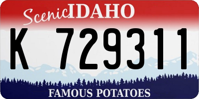 ID license plate K729311