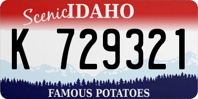 ID license plate K729321