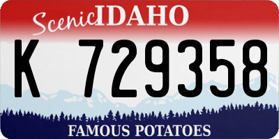ID license plate K729358