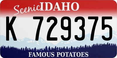 ID license plate K729375