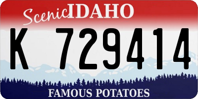 ID license plate K729414