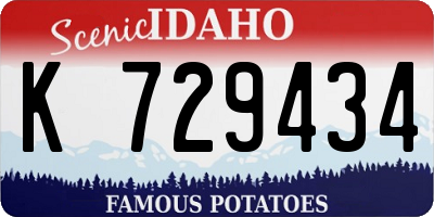 ID license plate K729434