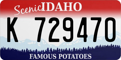 ID license plate K729470