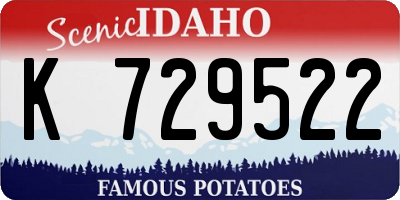 ID license plate K729522