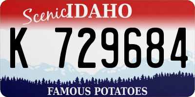 ID license plate K729684