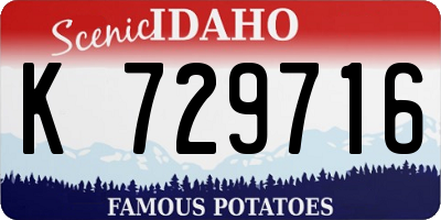 ID license plate K729716