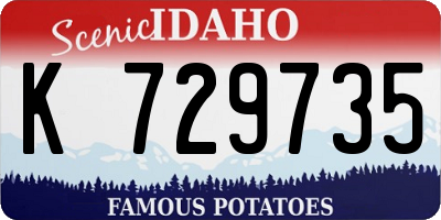 ID license plate K729735