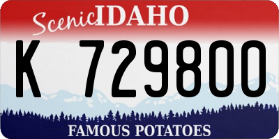 ID license plate K729800