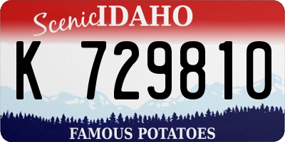 ID license plate K729810