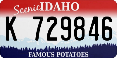 ID license plate K729846