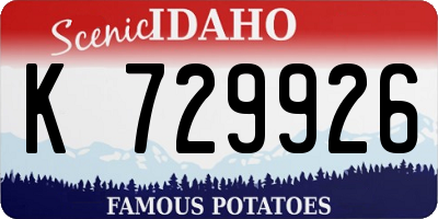 ID license plate K729926