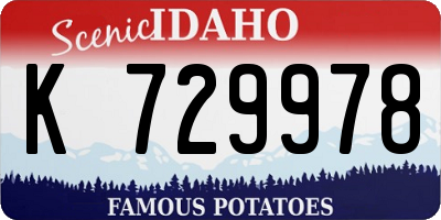 ID license plate K729978