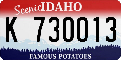 ID license plate K730013