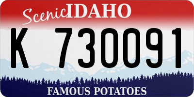 ID license plate K730091