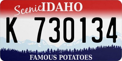 ID license plate K730134