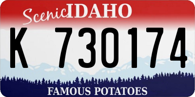 ID license plate K730174