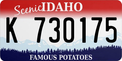 ID license plate K730175