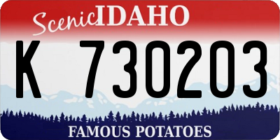 ID license plate K730203