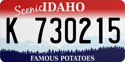 ID license plate K730215
