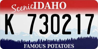 ID license plate K730217