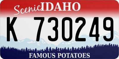 ID license plate K730249