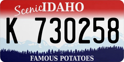 ID license plate K730258