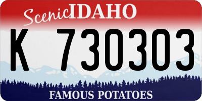 ID license plate K730303