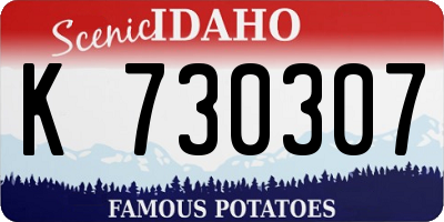 ID license plate K730307