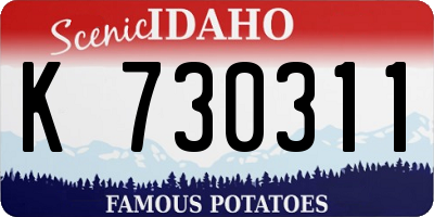ID license plate K730311