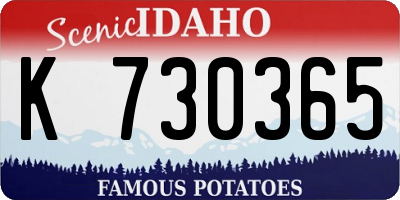 ID license plate K730365