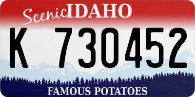 ID license plate K730452