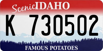 ID license plate K730502