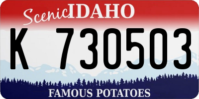 ID license plate K730503