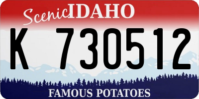 ID license plate K730512