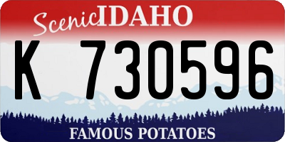ID license plate K730596